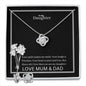 To My Daughter Love Knot Earrings & Necklace set