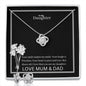 To My Daughter Love Knot Earrings & Necklace set