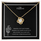 To My Fiancee Love Knot Necklace Yellow & White Gold Variants