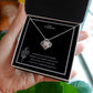 To My Fiancee Love Knot Necklace Yellow & White Gold Variants