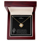 To My Fiancee Love Knot Necklace Yellow & White Gold Variants
