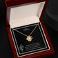 To My Fiancee Love Knot Necklace Yellow & White Gold Variants