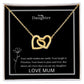 To My Daughter Interlocking Hearts Necklace Yellow & White Gold Variants