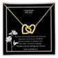 To My Amazing Mom Interlocking Hearts Necklace Yellow & White Gold Variants