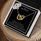 To My Best Friend Interlocking Hearts Necklace Yellow & White Gold Variants