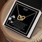 To My Amazing Mom Interlocking Hearts Necklace Yellow & White Gold Variants