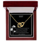 To My Amazing Mom Interlocking Hearts Necklace Yellow & White Gold Variants