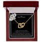 To My Best Friend Interlocking Hearts Necklace Yellow & White Gold Variants
