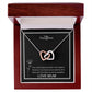 To My Daughter Interlocking Hearts Necklace Yellow & White Gold Variants