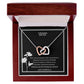 To My Amazing Mom Interlocking Hearts Necklace Yellow & White Gold Variants