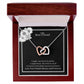 To My Best Friend Interlocking Hearts Necklace Yellow & White Gold Variants