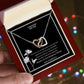 To My Amazing Mom Interlocking Hearts Necklace Yellow & White Gold Variants
