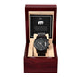 To My Son Black Chronograph Watch + MC (No Engraving)