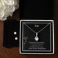 To My Loving Wife Alluring Beauty + Clear CZ Earrings