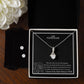 To My Girlfriend Alluring Beauty + Clear CZ Earrings