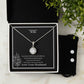 To My Smokin Hot Wife Eternal Hope Necklace + Clear CZ Earrings