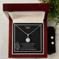 To My Smokin Hot Wife Eternal Hope Necklace + Clear CZ Earrings