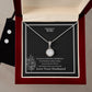 To My Smokin Hot Wife Eternal Hope Necklace + Clear CZ Earrings