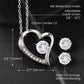 Happy Anniversary Forever Love Necklace + Clear CZ Earrings