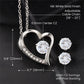 To My Fiancee Forever Love Necklace + Clear CZ Earrings