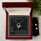 Happy Anniversary Forever Love Necklace + Clear CZ Earrings