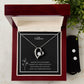 To My Fiancee Forever Love Necklace + Clear CZ Earrings